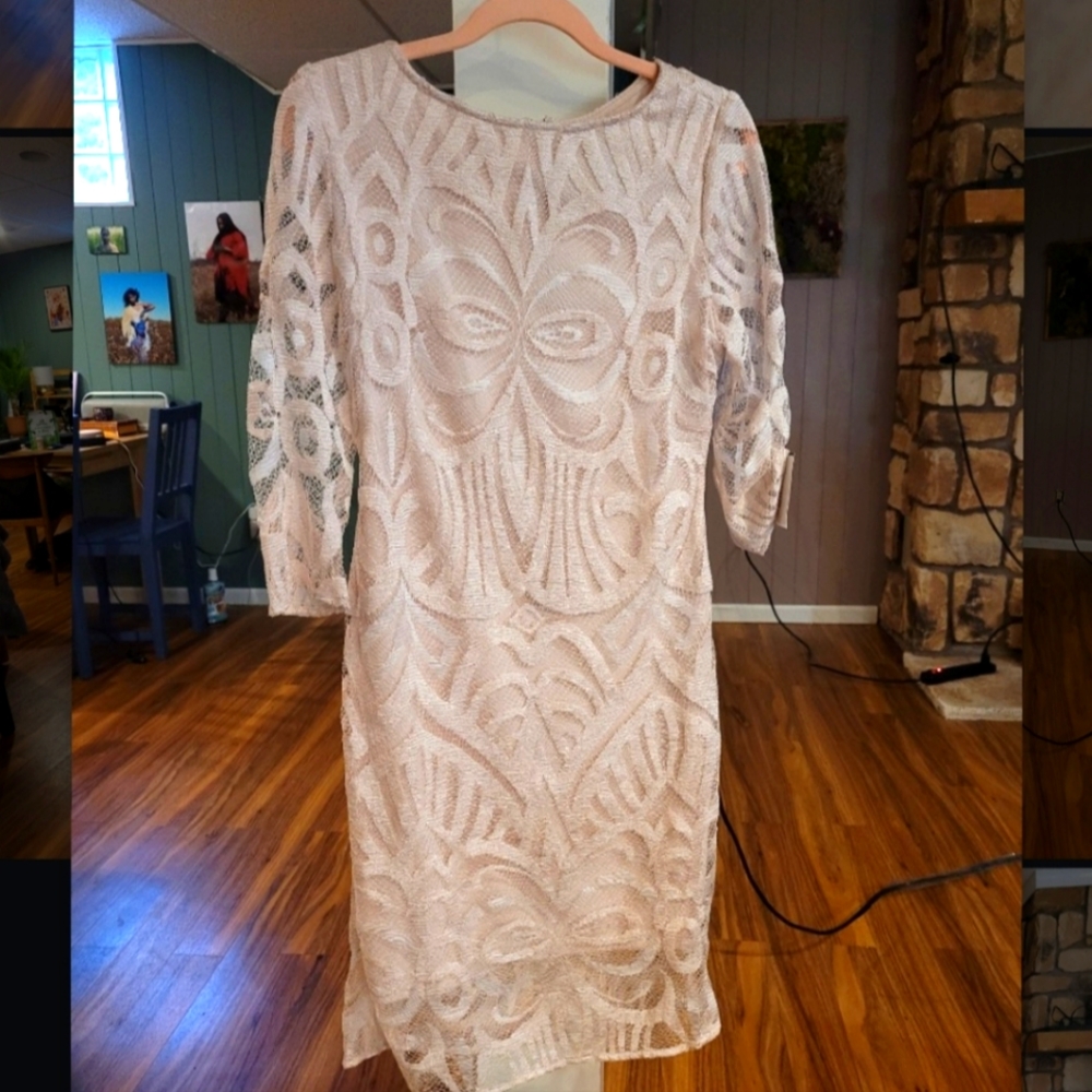 Pink lace dress